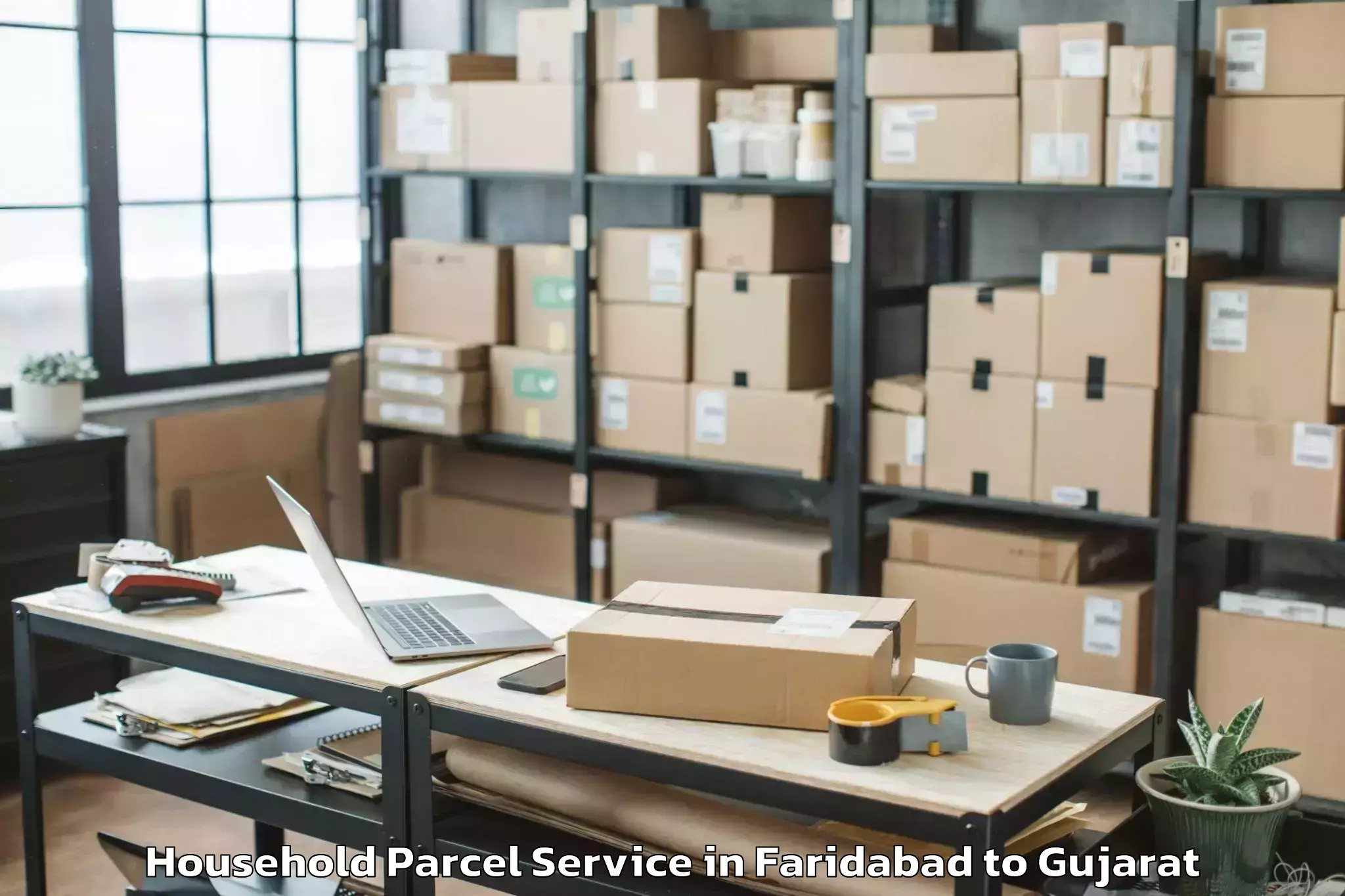 Affordable Faridabad to Khambhalia Household Parcel